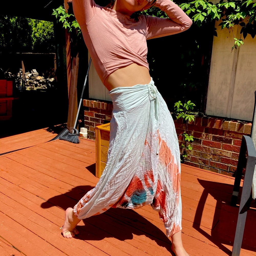 Tie Dye Drop Crotch Harem Pants (EARTHBOUND)